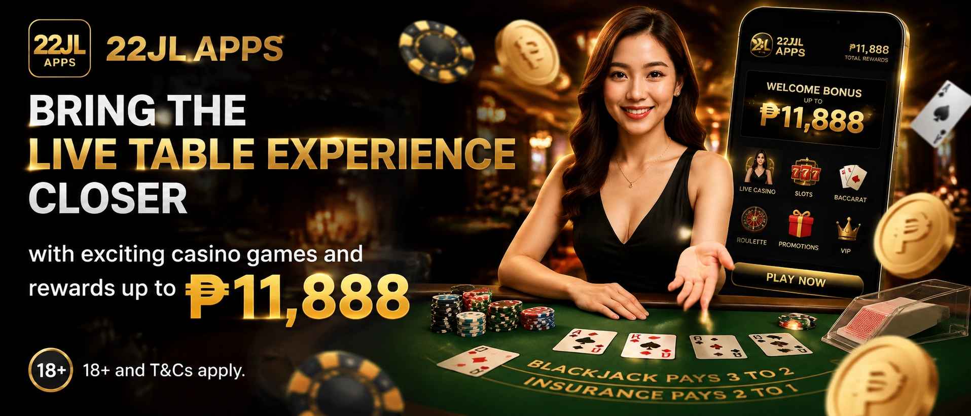 22JL live casino game showcase